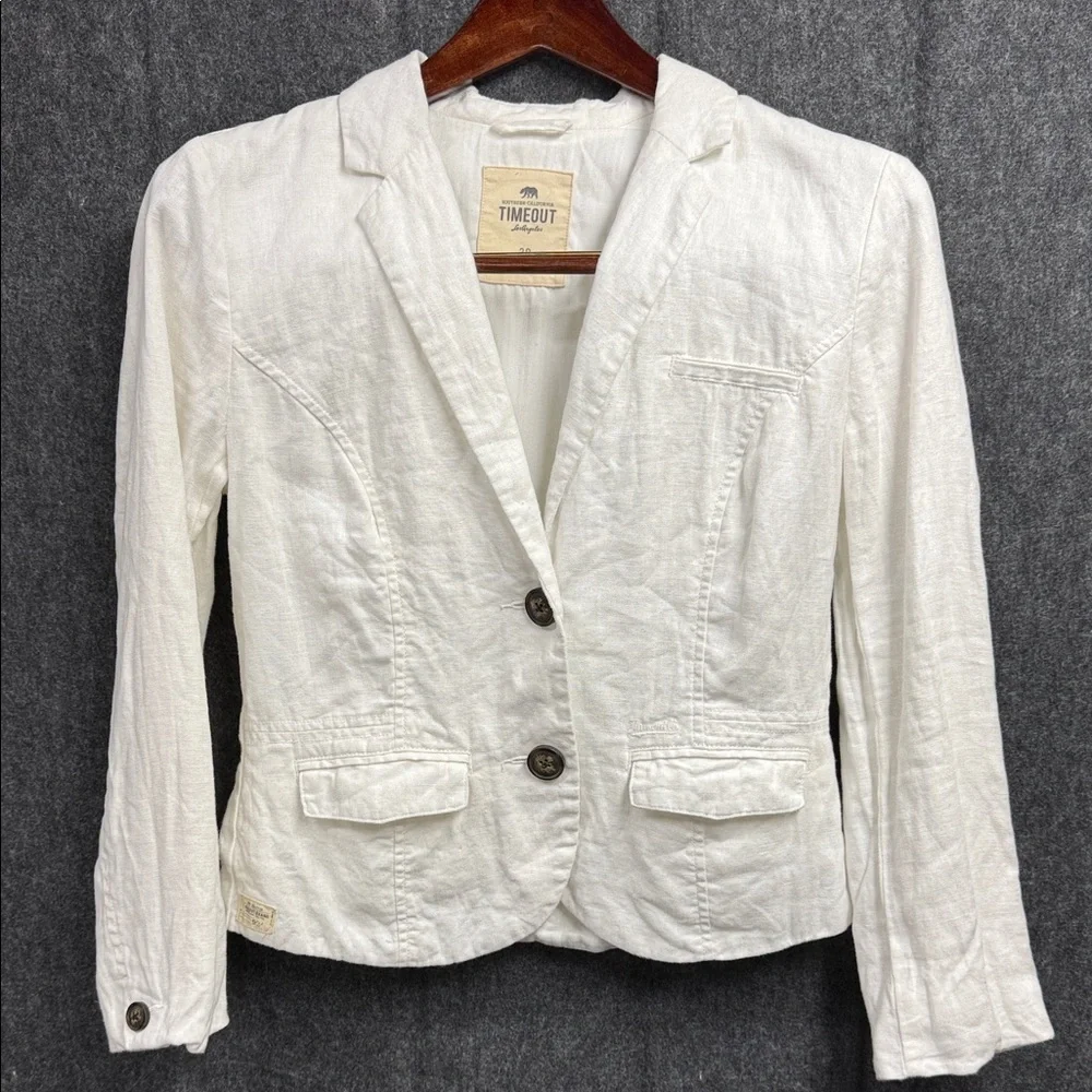 Timeout Women's Elegant White Blazer - Picture 1 of 12